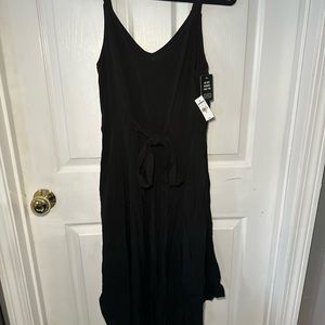 New with tags. Asymmetrical Wide Leg Linen Jumpsuit by Express.